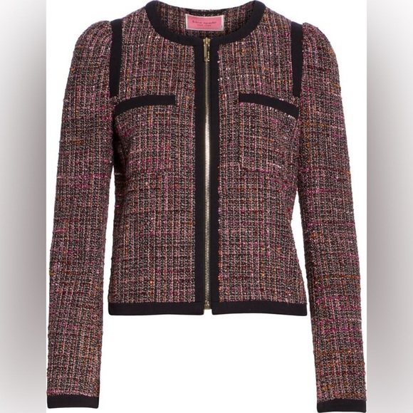 Kate Spade Puff Sleeve Tweed Jacket - Picture 6 of 7